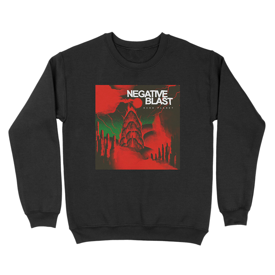 Negative Blast “Echo Planet” Black Crewneck Sweatshirt