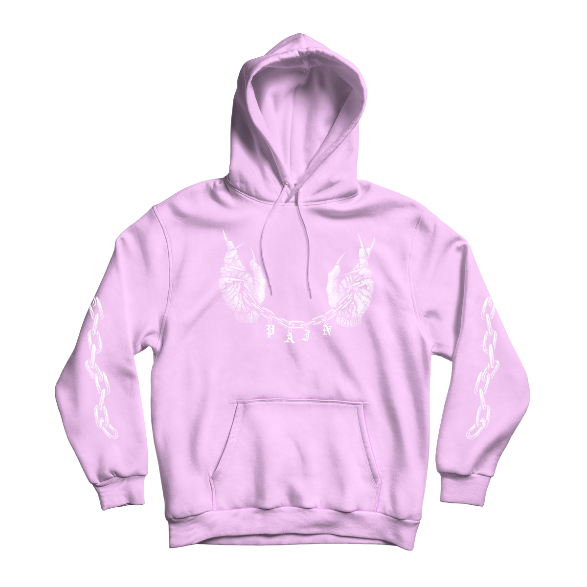 Dylan Garrett Smith "Pain" Pink Hooded Sweatshirt