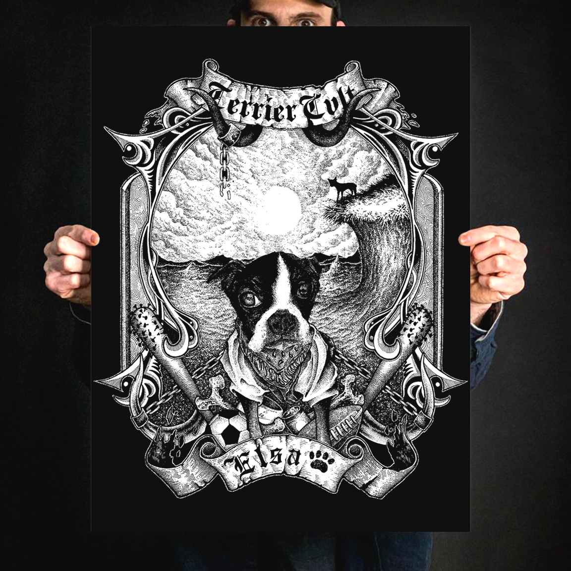 Terrier Cvlt "Blackened" Giclee Print
