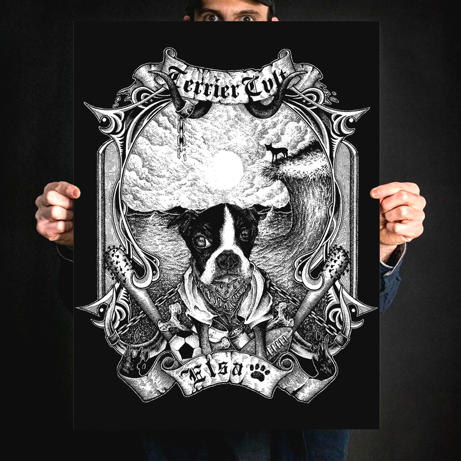 Terrier Cvlt "Blackened" Giclee Print