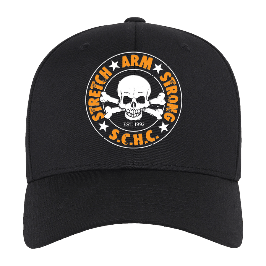Stretch Arm Strong “Skull Logo” Black Hat