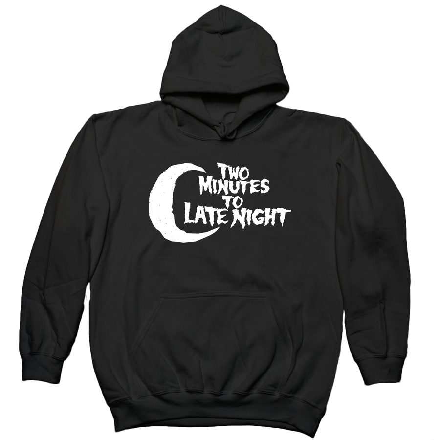 Two Minutes To Late Night "Logo" Black Hooded Sweatshirt