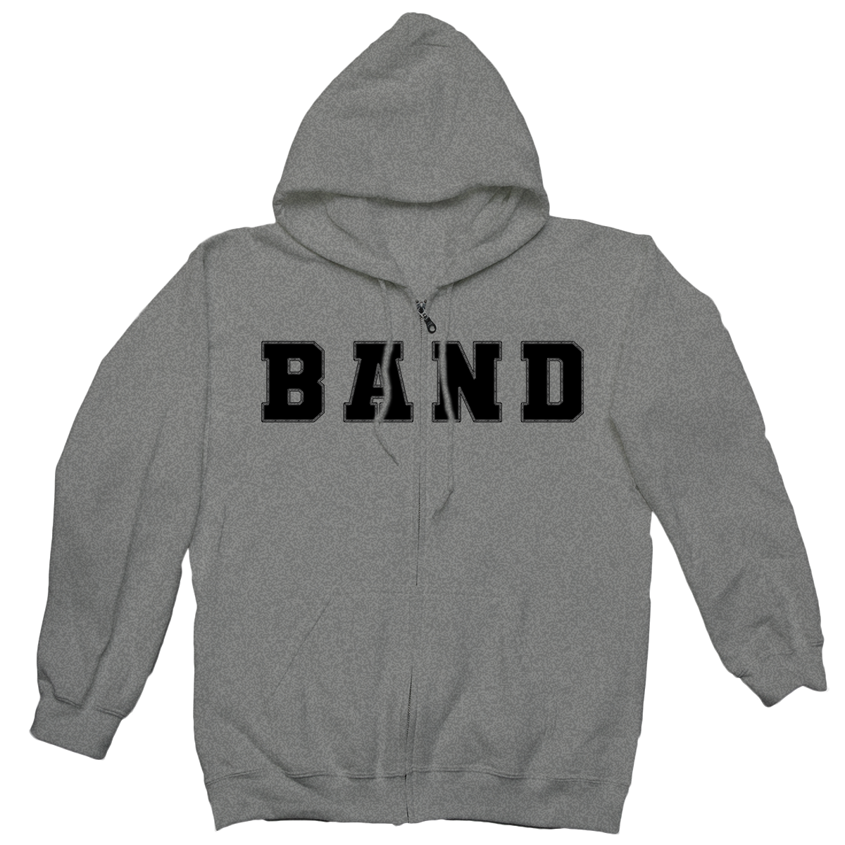 Two Minutes To Late Night "Band" Heather Grey Zip-Up Sweatshirt