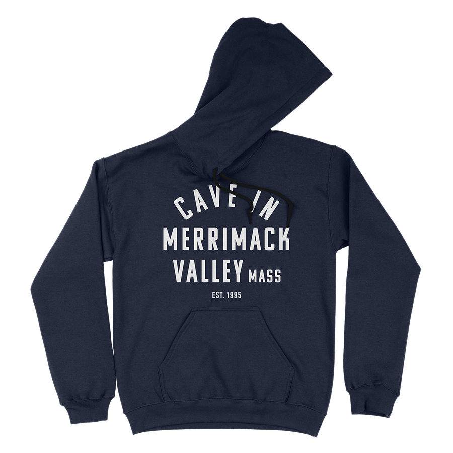 Cave In “Merrimack Valley” Navy Hooded Sweatshirt