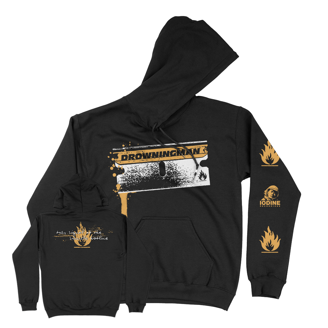 Drowningman “Razor” Black Hooded Sweatshirt