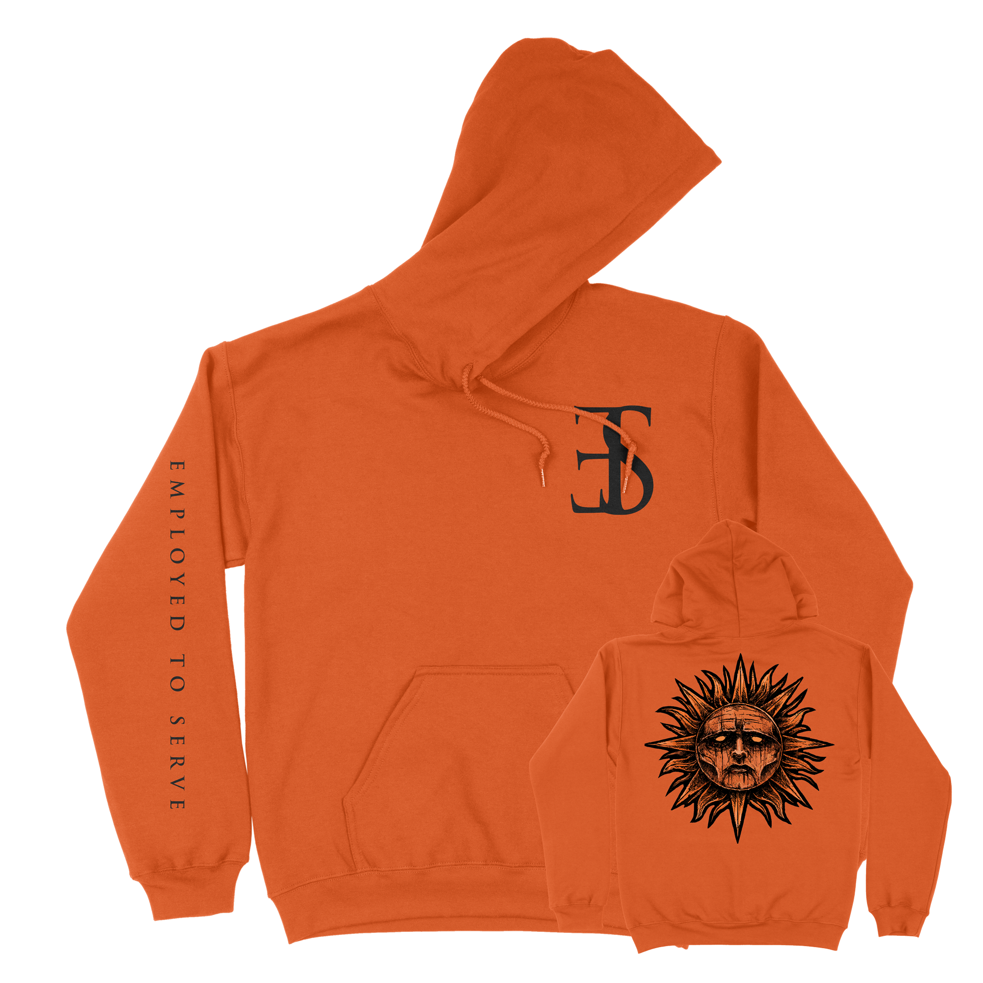 Employed To Serve "Warmth of a Dying Sun" Orange Hooded Sweatshirt