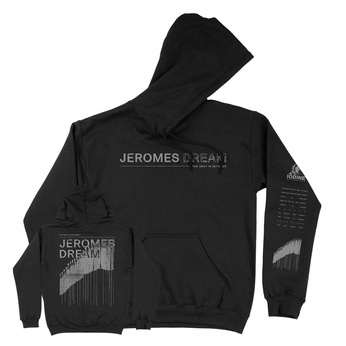 Jeromes Dream “The Gray In Between” Black Hooded Sweatshirt