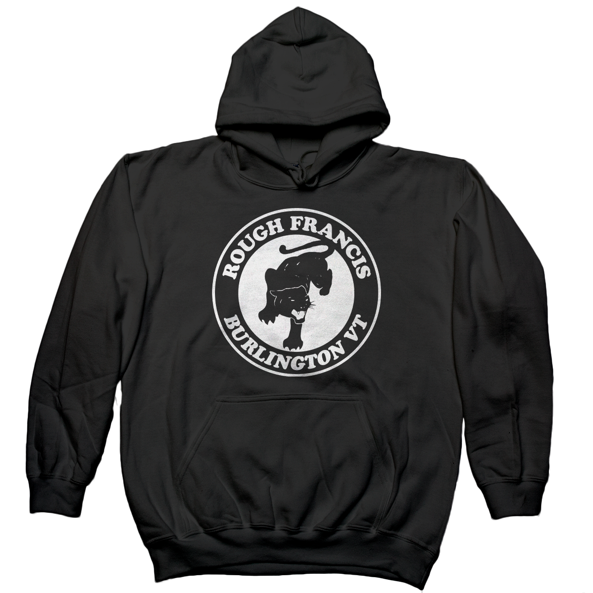 Rough Francis "Logo" Black Hooded Sweatshirt
