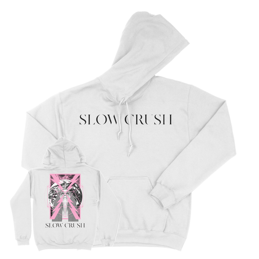 Slow Crush "Earth" White Hooded Sweatshirt