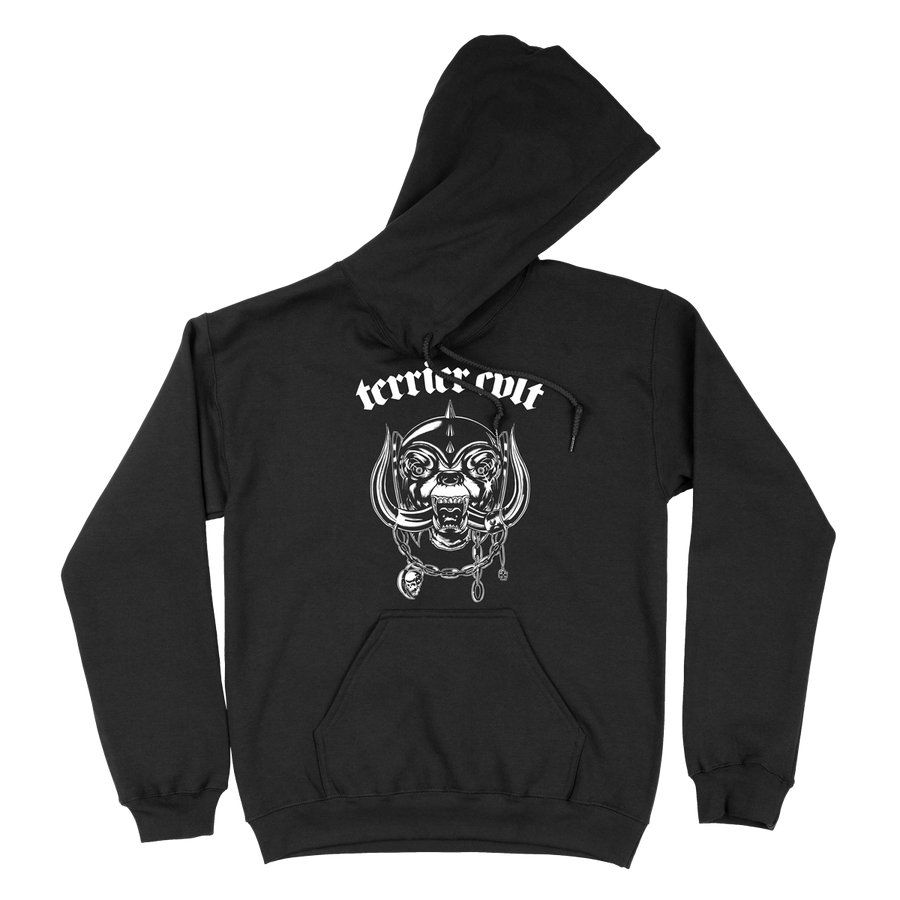 Terrier Cvlt "Terrierhead" Black Hooded Sweatshirt