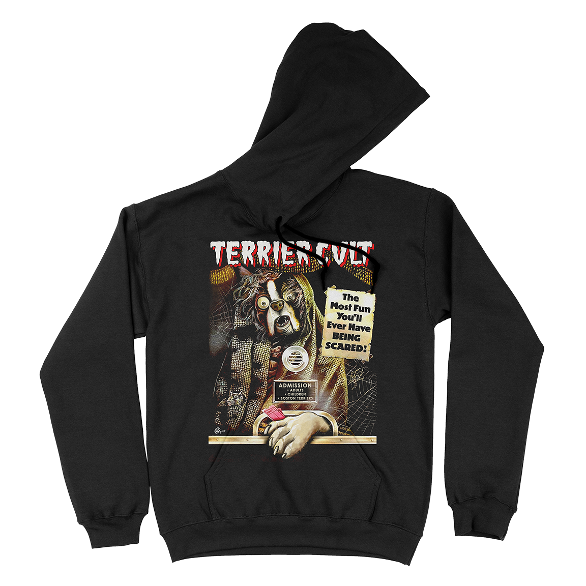 Terrier Cvlt "Creepy Cvlt" Black Hooded Sweatshirt