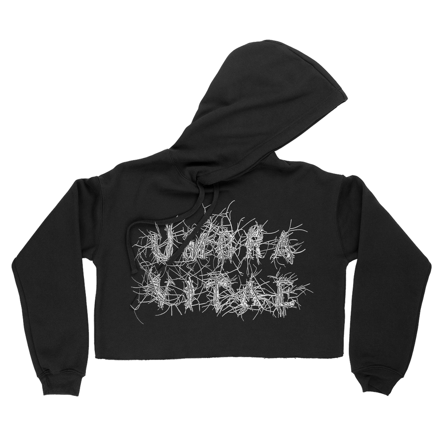 Umbra Vitae "Mark McCoy Logo" Black Crop Hooded Sweatshirt