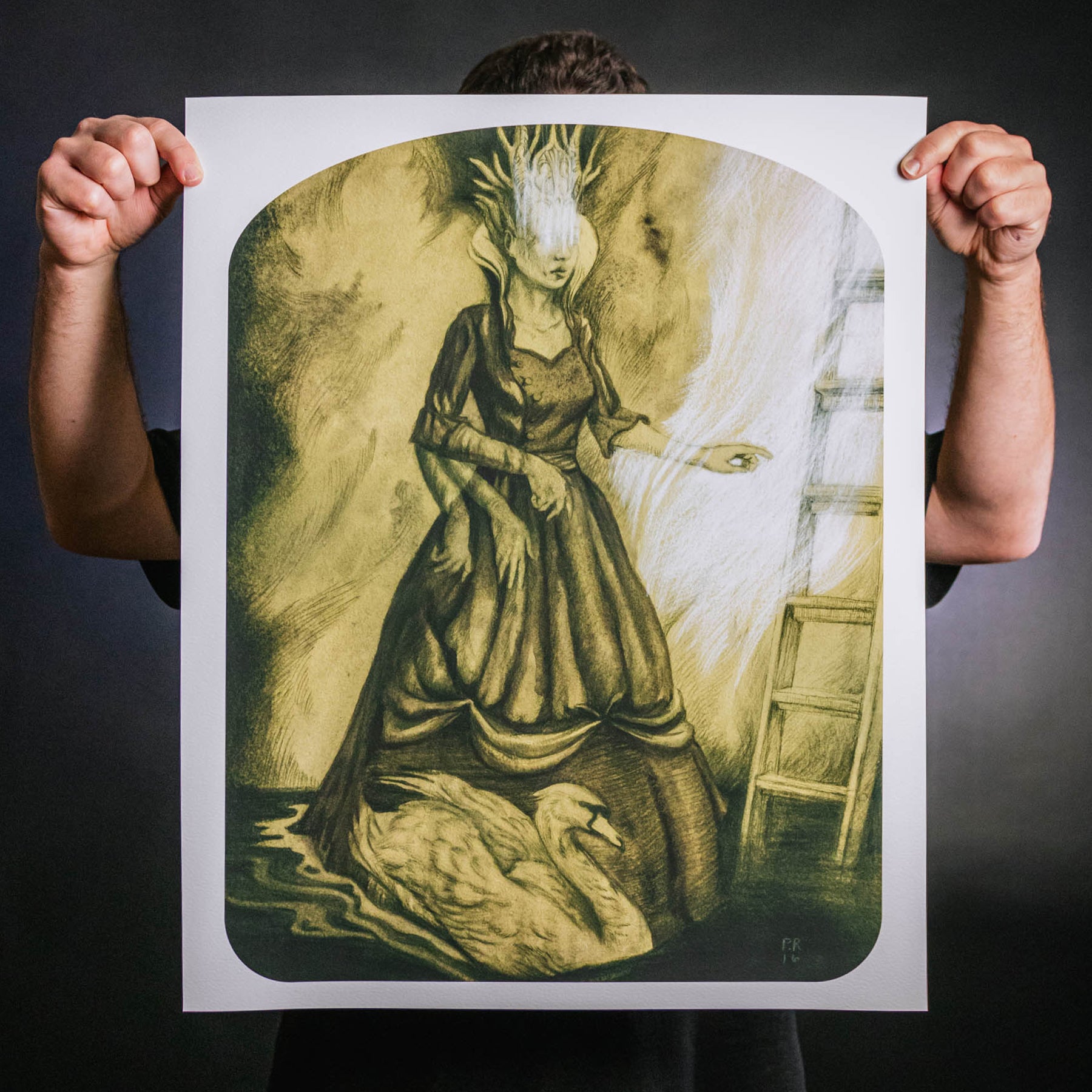 Paul Romano "Foreseer (ascending staircase)" Giclee Print