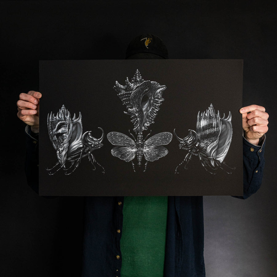 Marald Van Haasteren "March To The Sea: Black" Giclee Print