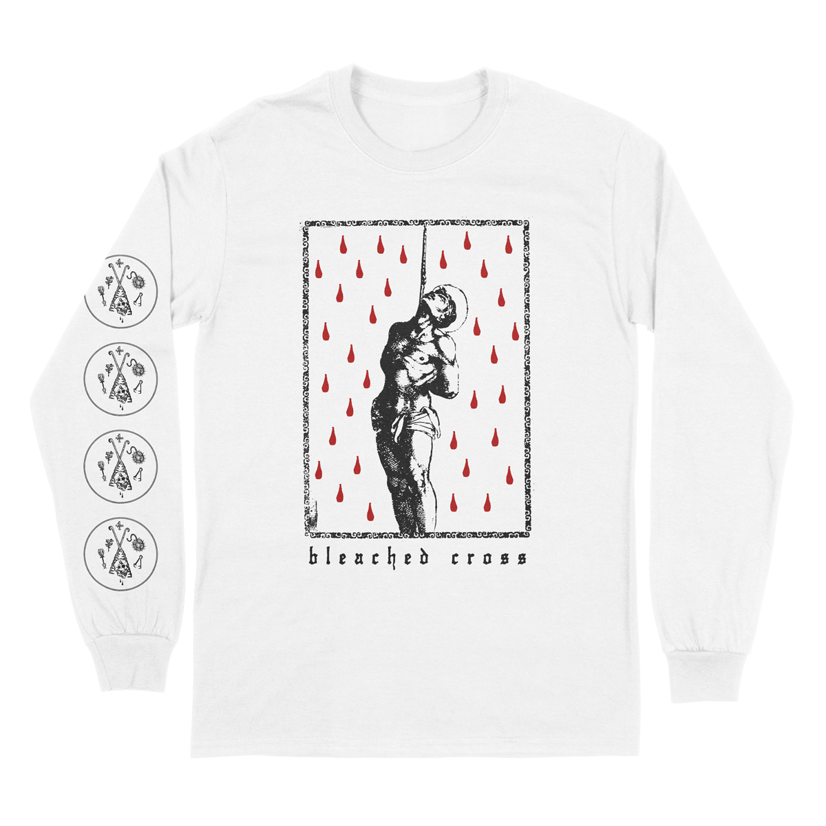 Bleached Cross "Last Embrace" White Longsleeve