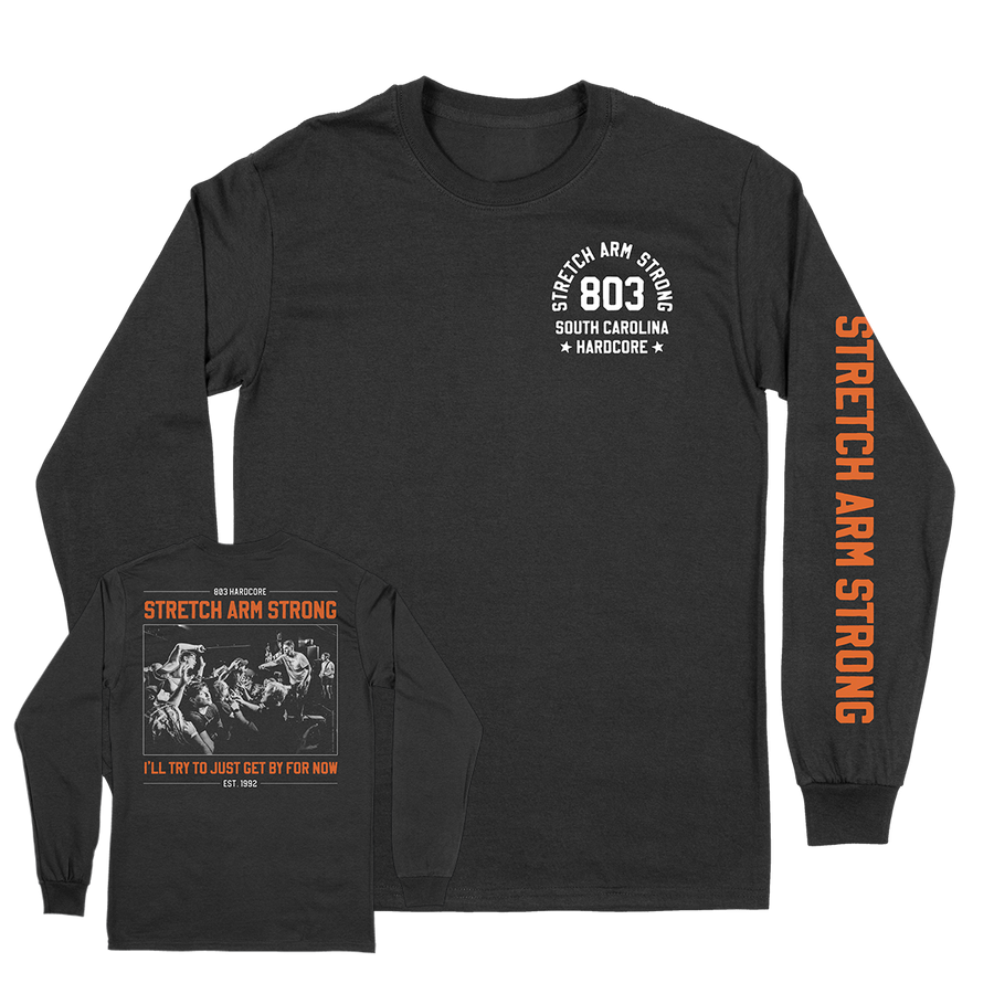 Stretch Arm Strong "For Now" Black Longsleeve