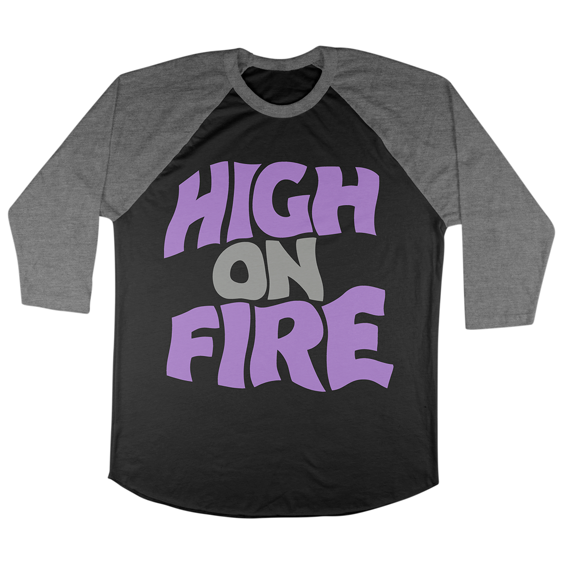 High On Fire “Reality Masters” Black /  Heather Charcoal Baseball Tee