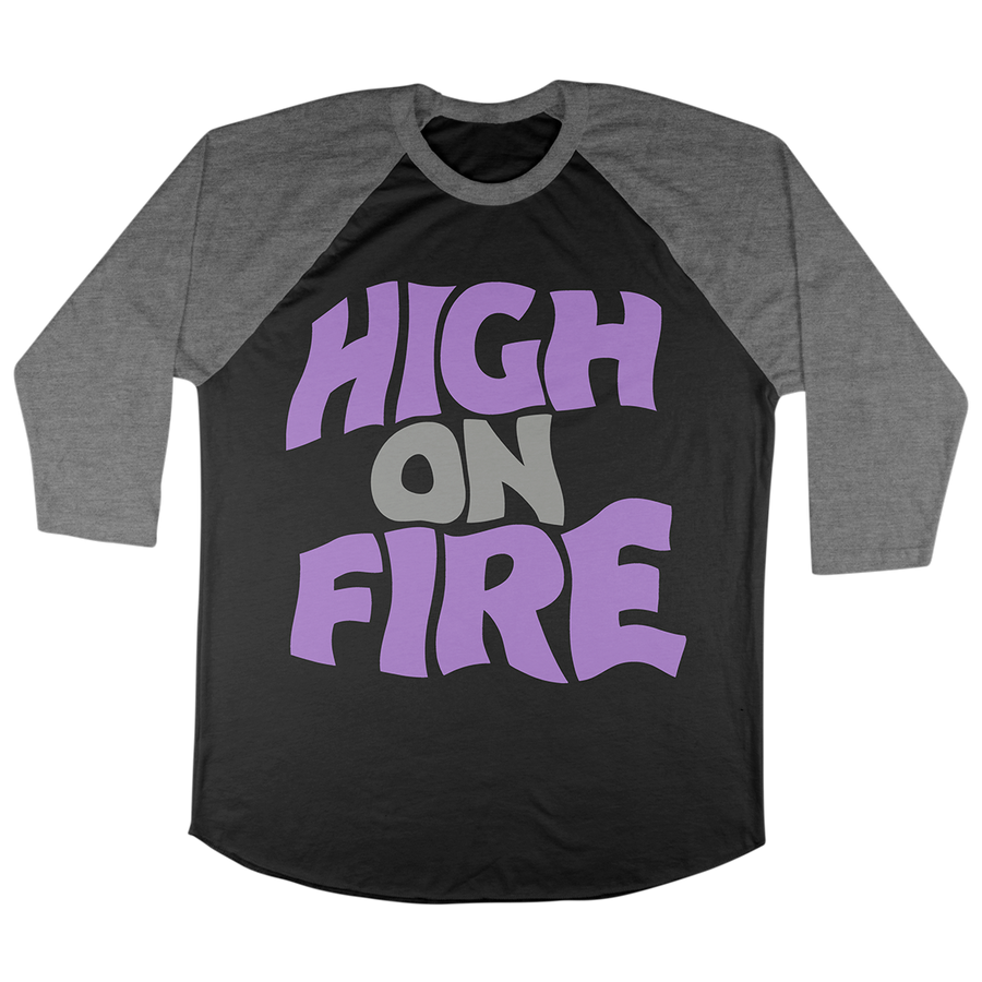 High On Fire “Reality Masters” Black /  Heather Charcoal Baseball Tee