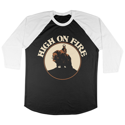 High On Fire “Musk Ox Rider: Tour Edition” Black / White Baseball Tee