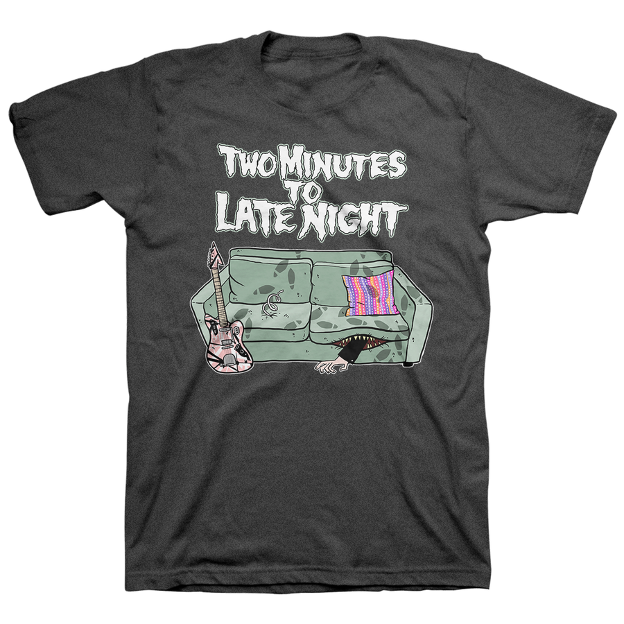 Two Minutes To Late Night "Gwarsenio's Couch" Heather Charcoal T-Shirt