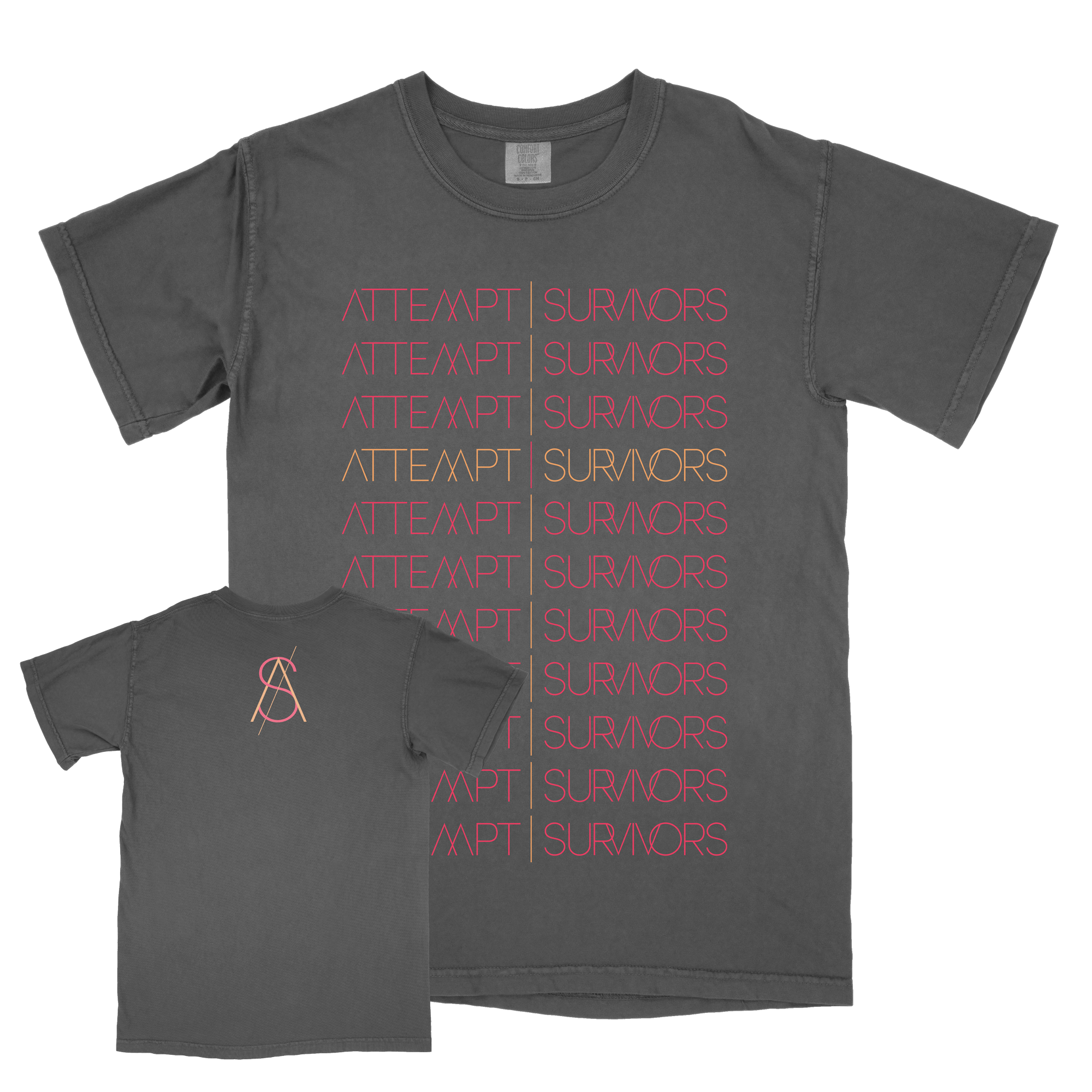 Attempt Survivors "Logo" Pepper Comfort Colors T-Shirt