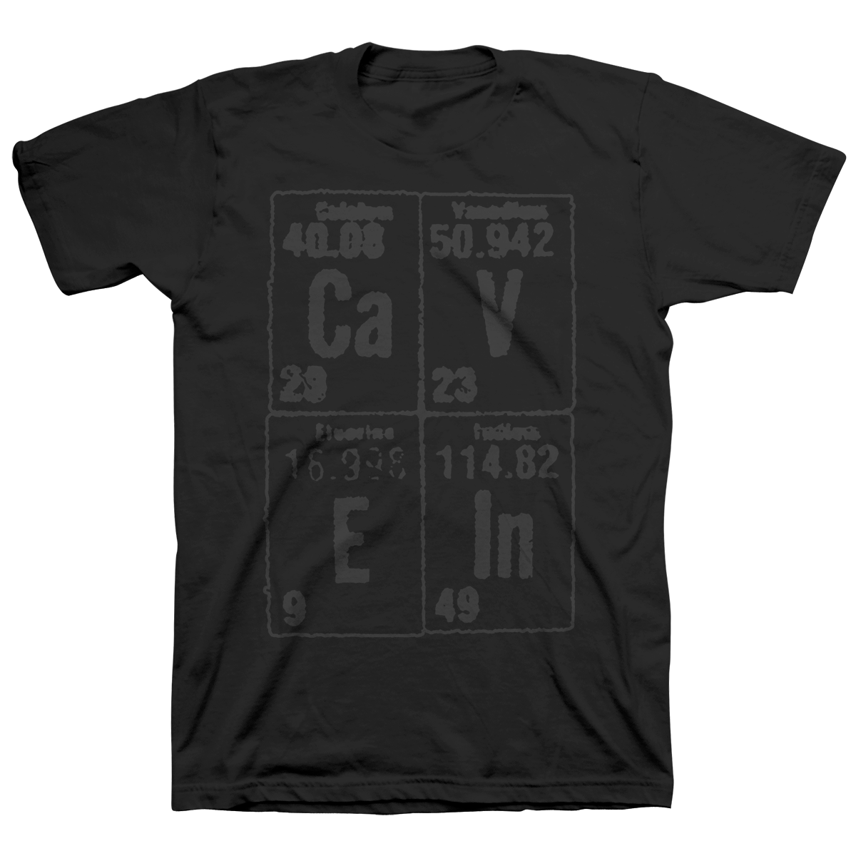 Cave In "Elements (Stacked) Grey" Black T-Shirt