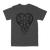 Dan McCarthy "Dino Heart: Black" Dark Heather Grey T-Shirt