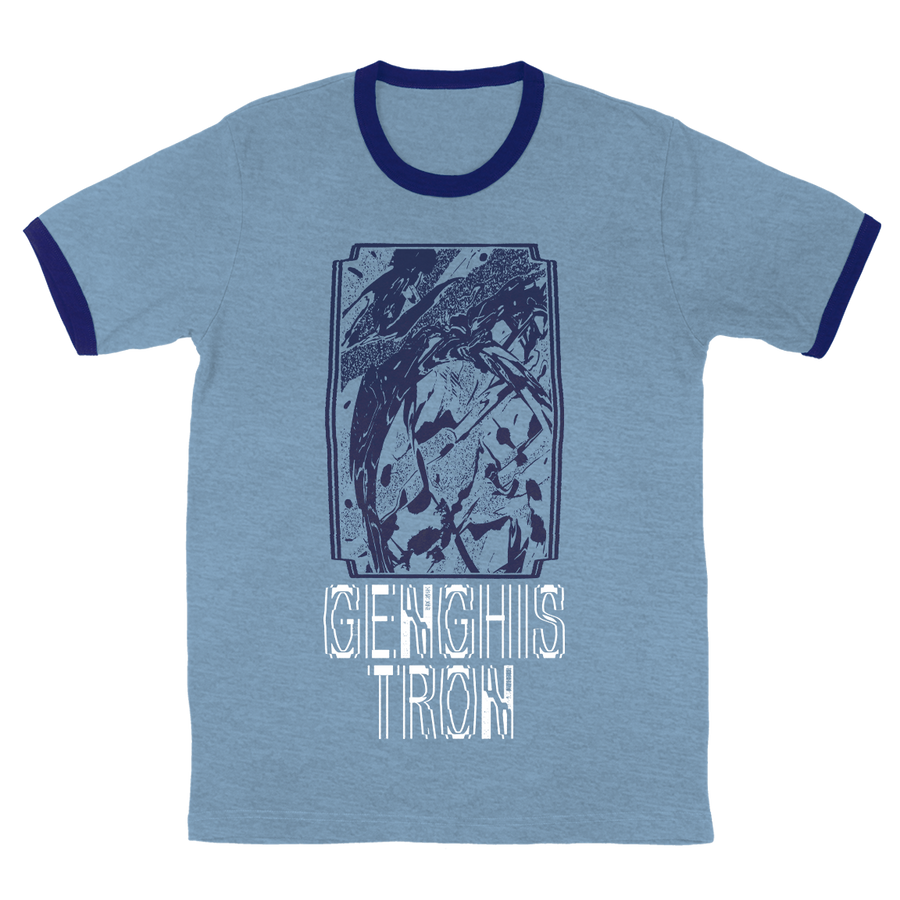 Genghis Tron “Braulio Amado” Light/Dark Blue Ringer T-Shirt
