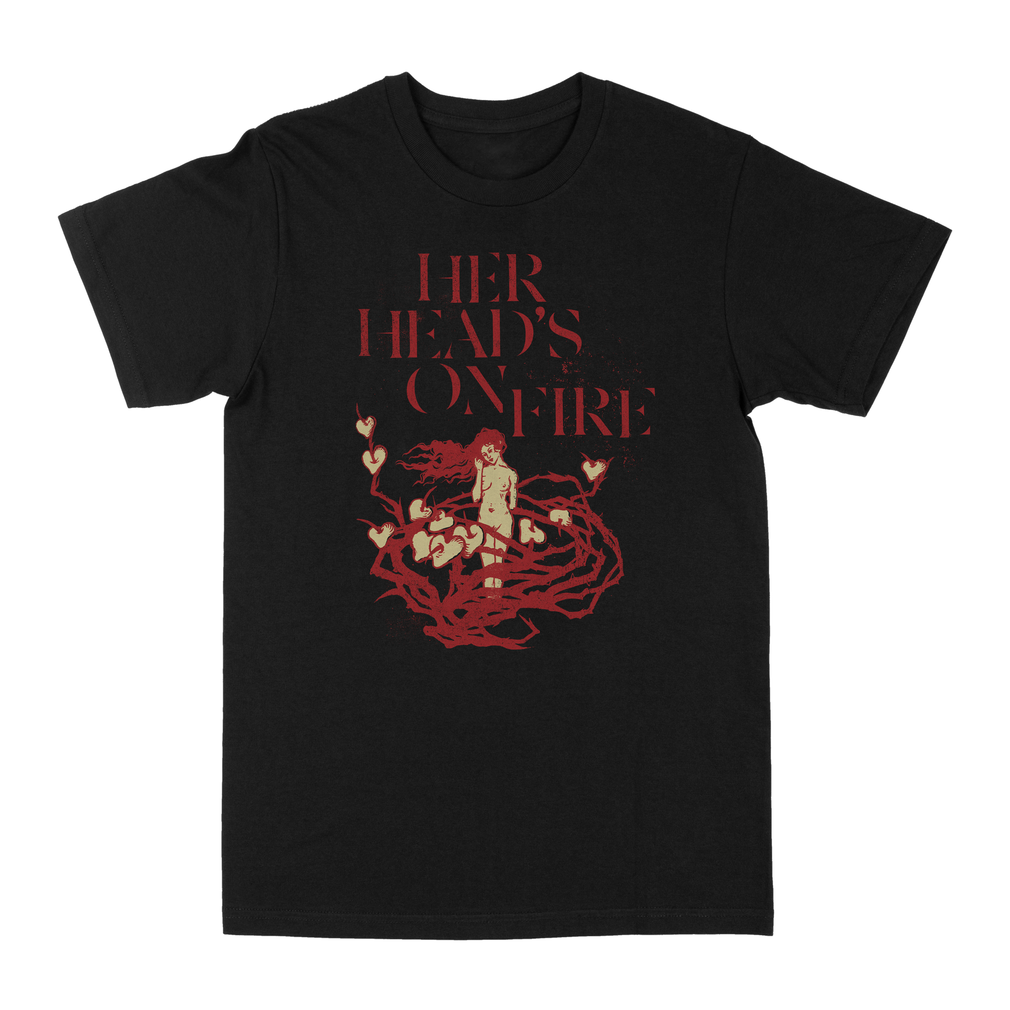 Her Head's On Fire "Pristine Heart" Black T-Shirt