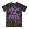 High On Fire “Reality Masters” Spider-Black Tie-Dye T-Shirt