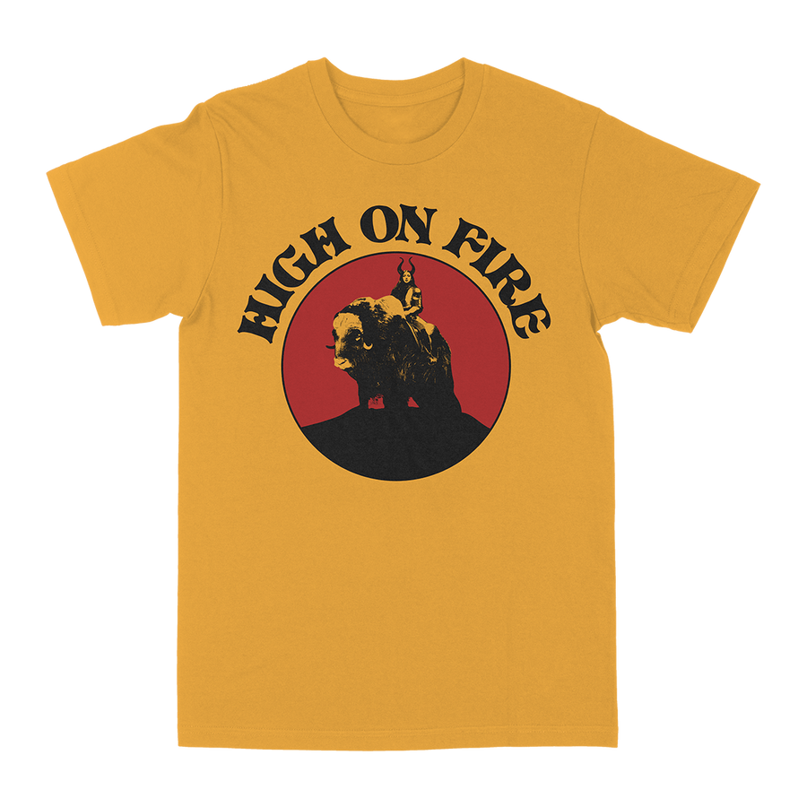 High On Fire “Musk Ox Rider” Gold T-Shirt