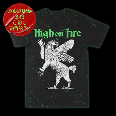 High On Fire “Gryphon” Glow In The Dark Black T-Shirt