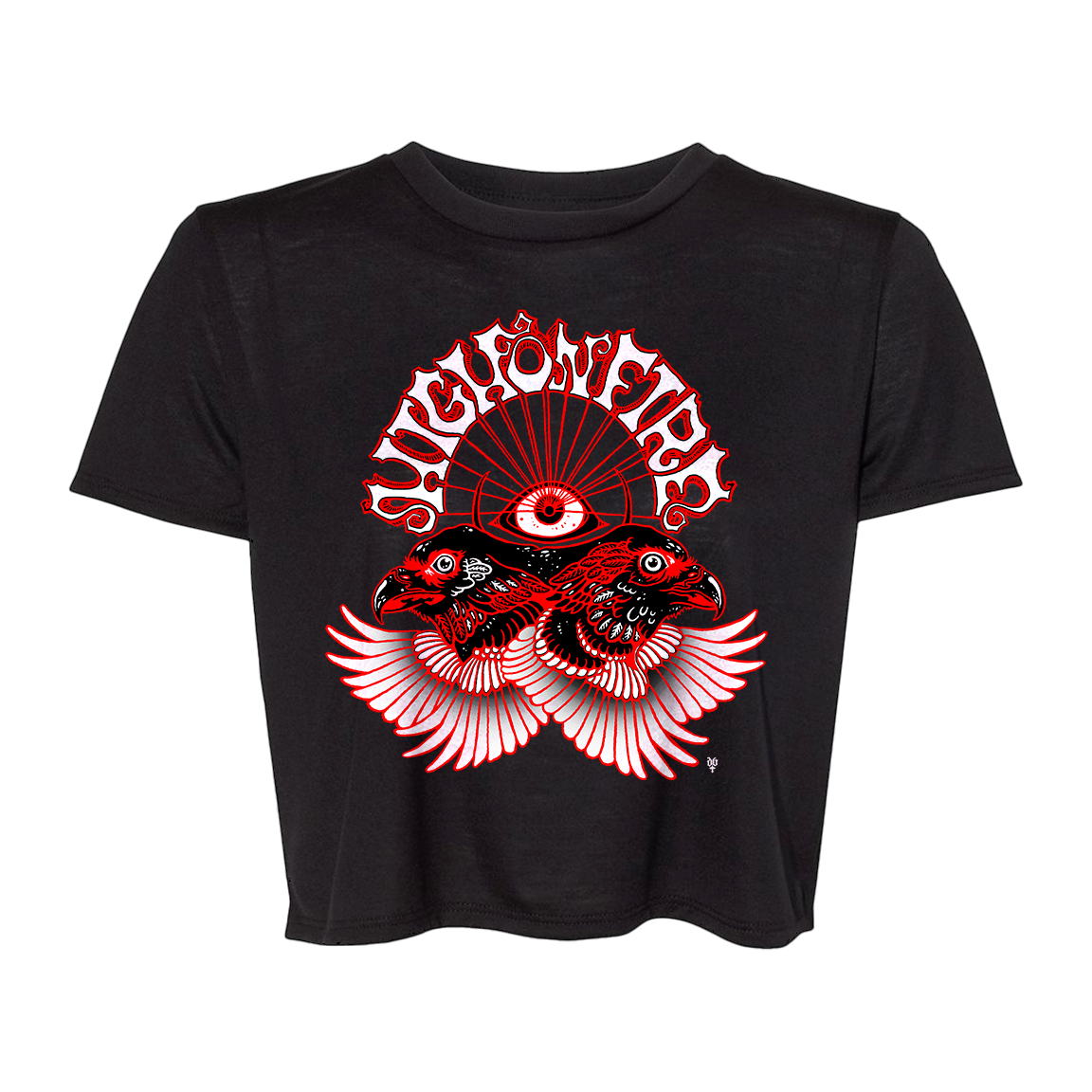 High On Fire “Logo: White” Black T-Shirt - Deathwish Inc