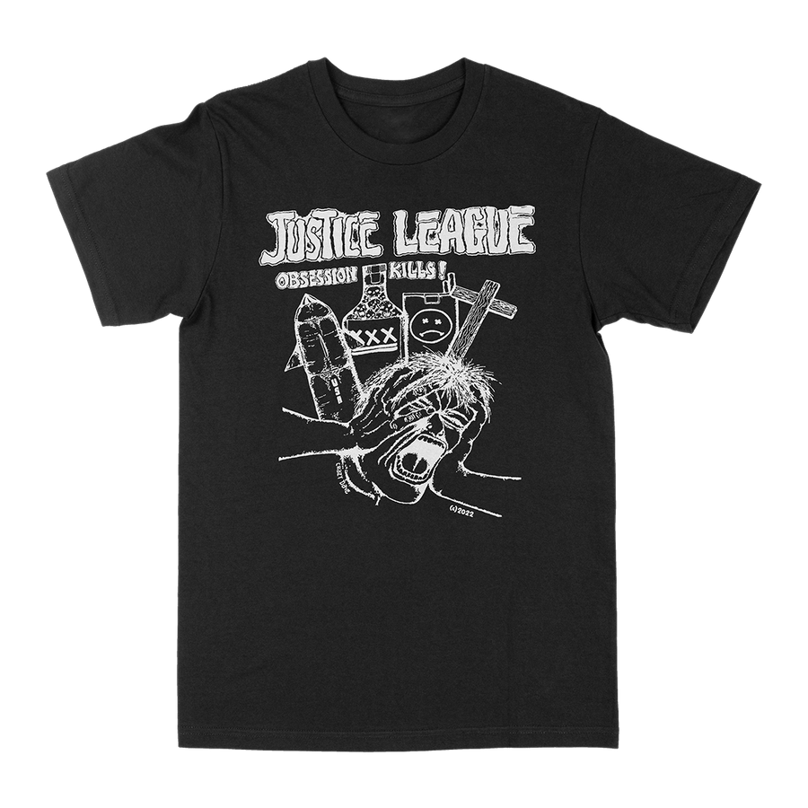 Justice League “Obsession Kills” Black T-Shirt