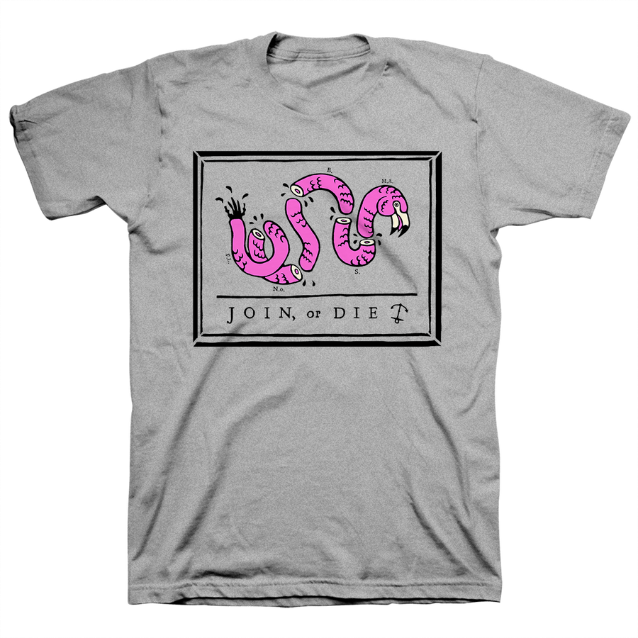 North of Boston Studios "Join or Die 1" Heather Grey T-Shirt