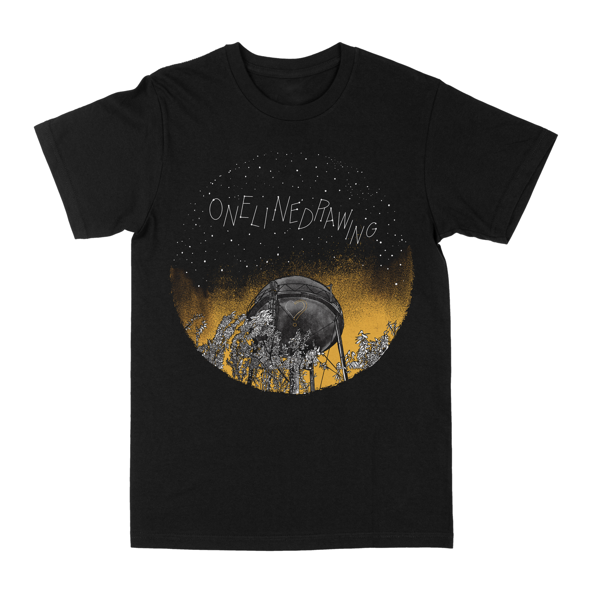 Onelinedrawing "This is Water" Black T-Shirt