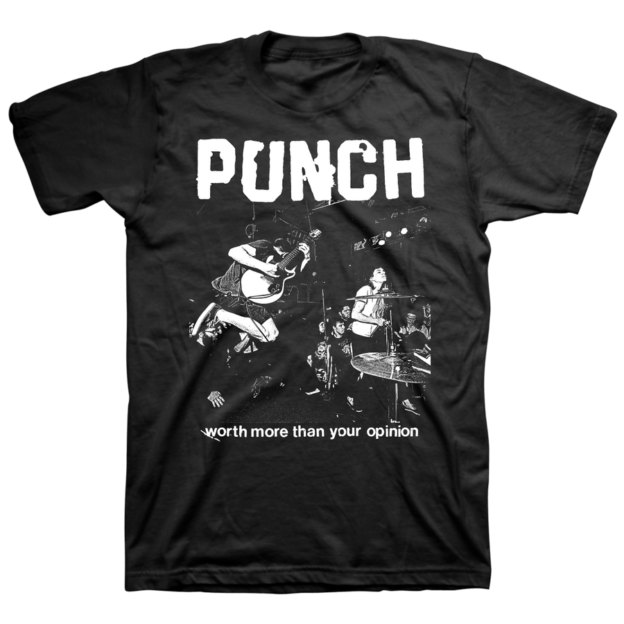 Punch "Worth More Than Your Opinion" Black T-Shirt