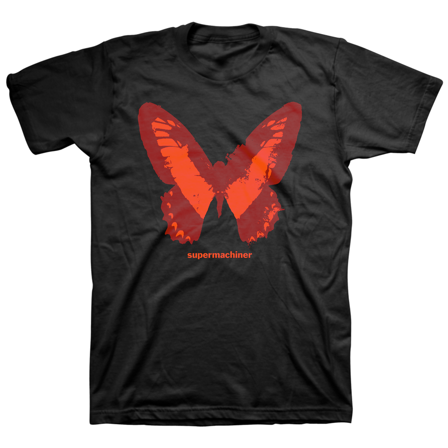 Supermachiner "Butterfly" Black T-Shirt