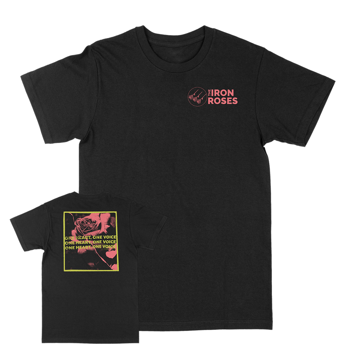The Iron Roses "One Heart" Black T-Shirt