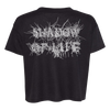 Umbra Vitae "Mark McCoy Logo" Women's Black Crop T-Shirt