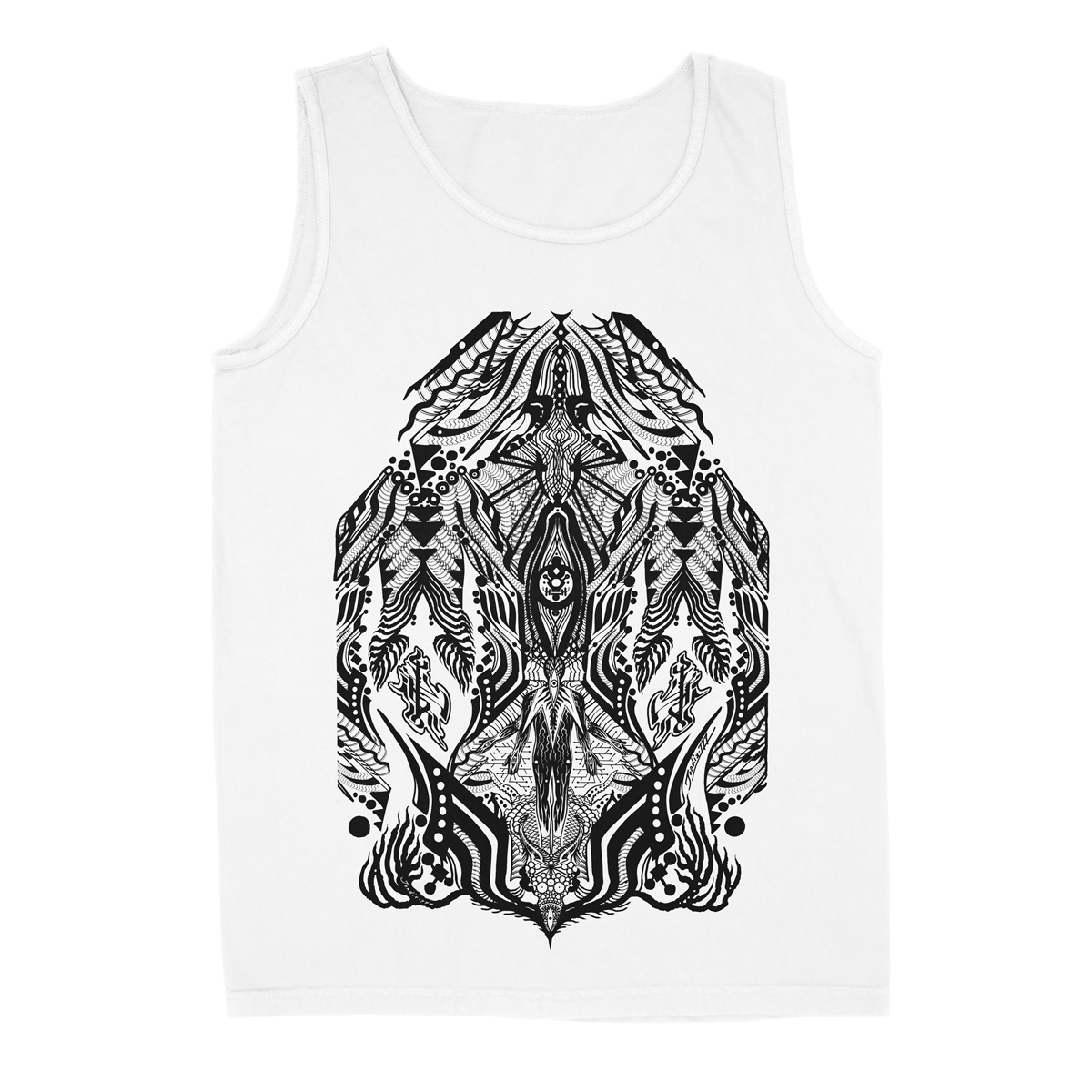 Jondix "Kromaspace" White Tank Top