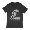 Iodine Recordings "Spaceman Logo" Black Women's V-Neck T-Shirt
