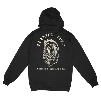 Terrier Cvlt "Shit Life" Black Zip Up Sweatshirt