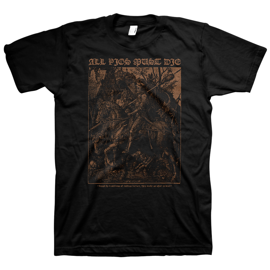 All Pigs Must Die "Knight" Black T-Shirt