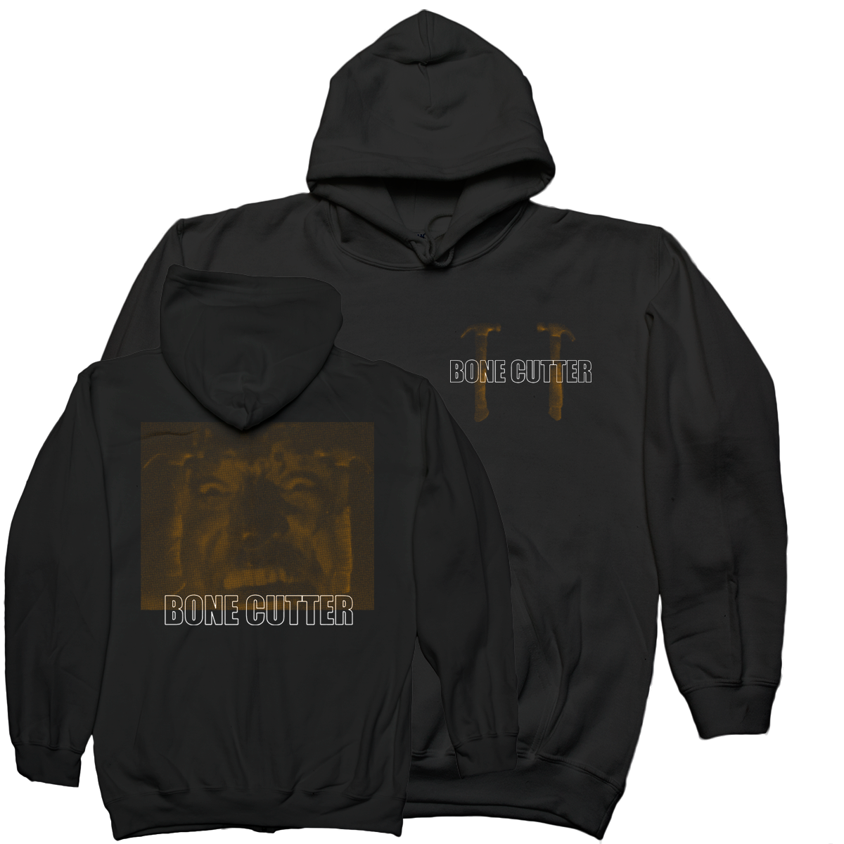 Bone Cutter "Hammer" Black Hooded Sweatshirt
