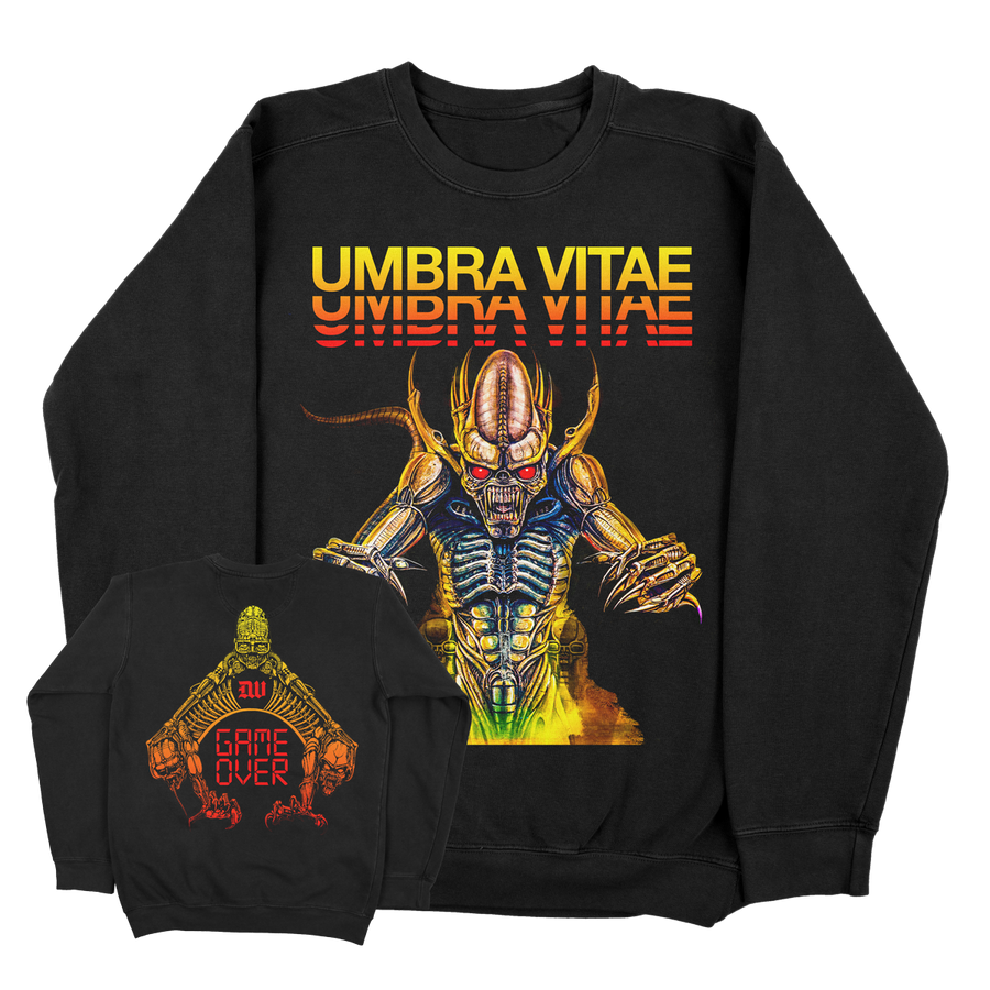 Umbra Vitae "Game Over" Black Crew Neck Sweatshirt