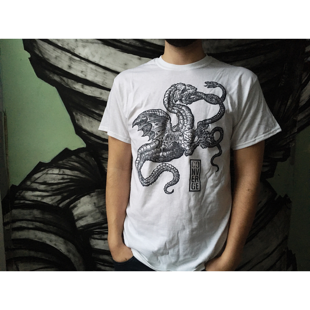 Converge "Evil Eats Evil" White T-Shirt