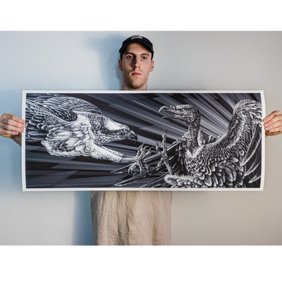 Marald Van Haasteren "Eagles Become Vultures" Dark Variant Giclee Print