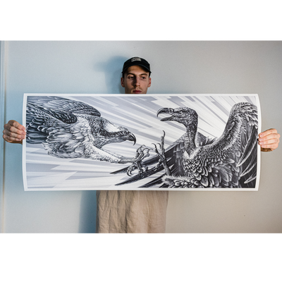 Marald Van Haasteren "Eagles Become Vultures" Light Variant Giclee Print