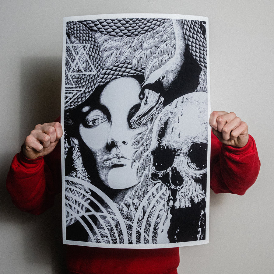 Fajar Allanda "Swans" Giclee Print